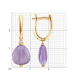 Серьги SOKOLOV - Золото 585, Аметист (арт. 729270)