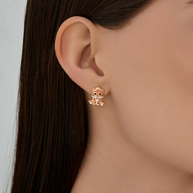 Серьги SOKOLOV - Серебро 925, Фианит, Эмаль (арт. 93022452)