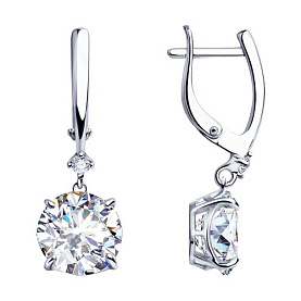 Серьги Diamant - Серебро 925, Фианит (арт. 94-121-01653-1)