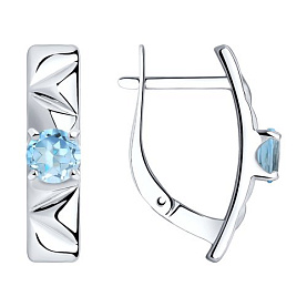 Серьги Diamant - Серебро 925, Топаз (арт. 94-320-00793-1)