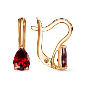 Серьги Красная пресня - Серебро 925, Фианит (арт. 33814951-18)
