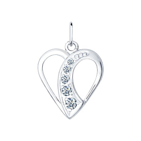 Подвеска SOKOLOV - Серебро 925, Фианит (арт. 94030685)