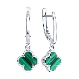 Серьги SOKOLOV - Серебро 925, Малахит (арт. 83020448)