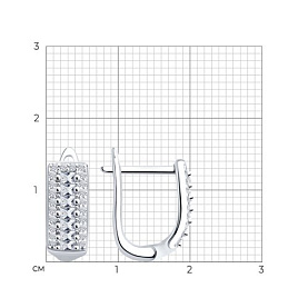 Серьги SOKOLOV - Серебро 925, Фианит (арт. 94027183-91)