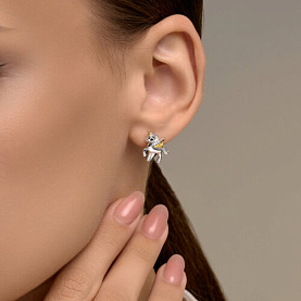 Серьги SOKOLOV - Серебро 925, Фианит (арт. 94027350)