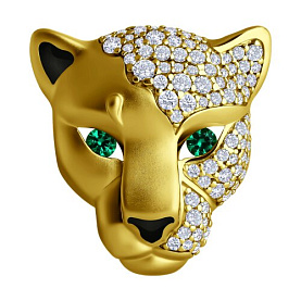 Брошь Diamant - Серебро 925, Фианит, Эмаль (арт. 93-140-02078-2)