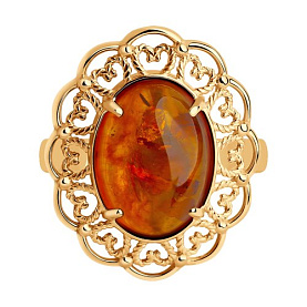 Кольцо Diamant - Серебро 925, Янтарь (арт. 93-310-00849-1)