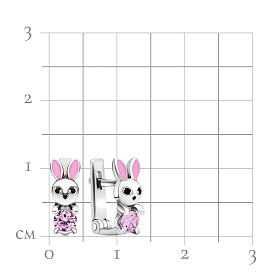 Серьги Talant - Серебро 925, Фианит, Эмаль (арт. 13-79-000M-27037)