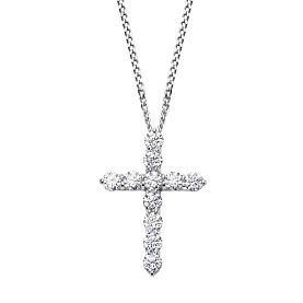 Колье Дар - Серебро 925, Синтетический муассанит (арт. Кц-2023рс16128)