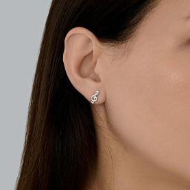 Серьги Diamant - Серебро 925, Фианит (арт. 94-122-02285-1)