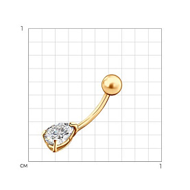 Пирсинг SOKOLOV - Серебро 925, Фианит (арт. 93060003)