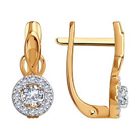 Серьги SOKOLOV - Золото 375, Фианит (арт. 029897-4)