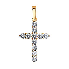 Подвеска SOKOLOV - Золото 375, Фианит (арт. 035844-4)