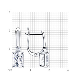 Серьги SOKOLOV - Серебро 925, Фианит (арт. 94027813)