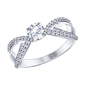 Кольцо SOKOLOV - Серебро 925, Swarovski (арт. 89010111)