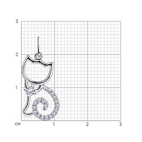 Подвеска Diamant - Серебро 925, Фианит (арт. 94-130-00771-1)