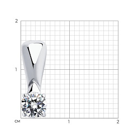 Подвеска Diamant - Серебро 925, Фианит (арт. 94-130-01548-1)