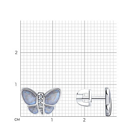 Серьги SOKOLOV - Серебро 925, Фианит, Эмаль (арт. 94025956)
