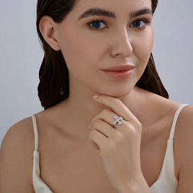 Кольцо SOKOLOV - Серебро 925, Фианит (арт. 94014407)