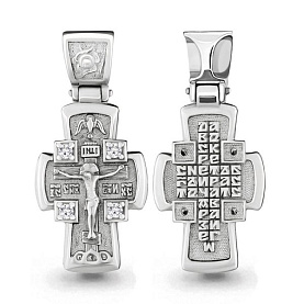 Подвеска Аквамарин - Серебро 925, Фианит (арт. 22119.5)