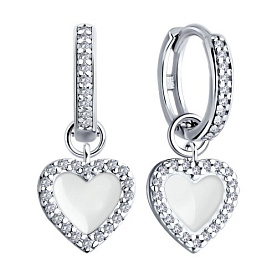 Серьги SOKOLOV - Серебро 925, Фианит, Эмаль (арт. 94026487)