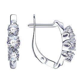 Серьги Diamant - Серебро 925, Фианит (арт. 94-120-01216-1)