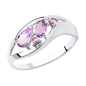Кольцо SOKOLOV - Серебро 925, Аметист (арт. 92011574)