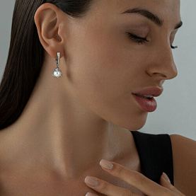 Серьги SOKOLOV - Серебро 925, Жемчуг имитация (арт. 94022701)