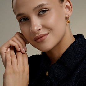 Серьги SOKOLOV - Золото 585, Цитрин (арт. 729293)