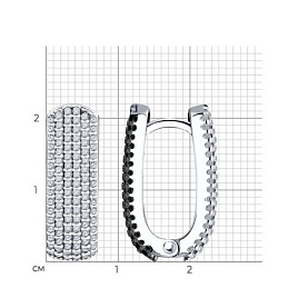Серьги Diamant - Серебро 925, Фианит (арт. 94-120-01761-1)