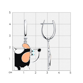 Серьги SOKOLOV - Серебро 925, Эмаль (арт. 94024295)