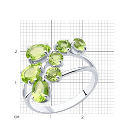 Кольцо SOKOLOV - Серебро 925, Хризолит (арт. 92010615)