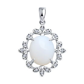 Подвеска SOKOLOV - Серебро 925, Опалит, Фианит (арт. 83030311)