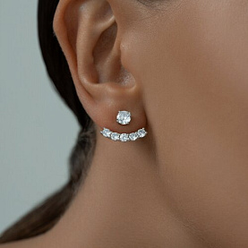 Серьги SOKOLOV - Серебро 925, Фианит (арт. 94025877)