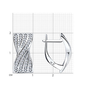 Серьги SOKOLOV - Серебро 925, Фианит (арт. 94025276)