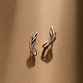 Серьги ЮФ Династия - Золото 375, Фианит (арт. 012662-5102)