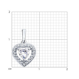 Подвеска SOKOLOV - Серебро 925, Фианит (арт. 94032826)