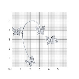 Серьга SOKOLOV - Серебро 925, Фианит (арт. 94170325)