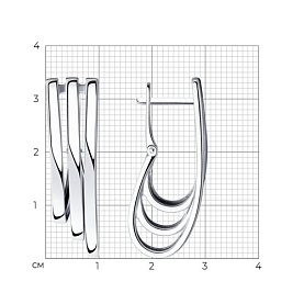Серьги Diamant - Серебро 925 (арт. 94-120-00590-1)