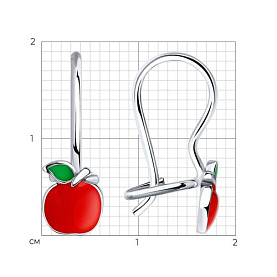 Серьги SOKOLOV - Серебро 925, Эмаль (арт. 94021631)