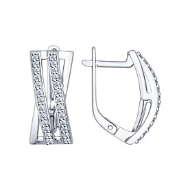 Серьги SOKOLOV - Серебро 925, Фианит (арт. 94022217)