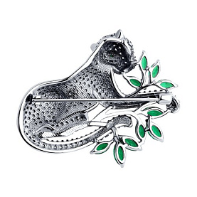 Брошь SOKOLOV - Серебро 925, Фианит (арт. 94040294)