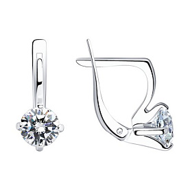 Серьги SOKOLOV - Серебро 925, Фианит (арт. 94020121)