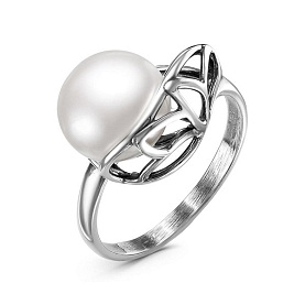 Кольцо Красная пресня - Серебро 925, Жемчуг культивированный (арт. 23312768)