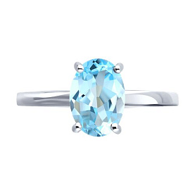 Кольцо SOKOLOV - Серебро 925, Топаз (арт. 92014647)