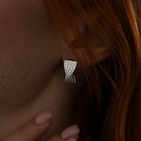 Серьги SOKOLOV - Серебро 925, Фианит (арт. 94025276)