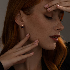 Серьги SOKOLOV - Серебро 925, Синтетический сапфир , Фианит (арт. 88020070)