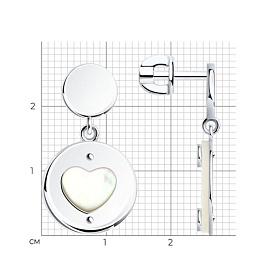 Серьги SOKOLOV - Серебро 925, Синтетический перламутр (арт. 83020287)