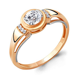 Кольцо Аквамарин - Серебро 925, Фианит (арт. 66566А.6)