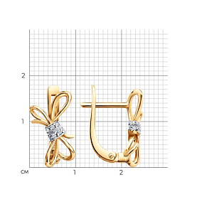 Серьги SOKOLOV - Золото 585, Фианит (арт. 0200915)